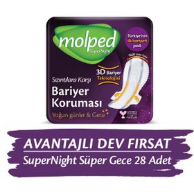 Molped Supernight Uzun 28'li Hijyenik Ped