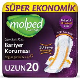 Molped Supernight Uzun Süper Ekonomik 20'li Hijyenik Ped