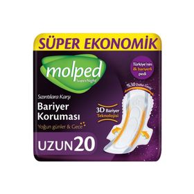 Molped Supernight Uzun Süper Ekonomik 20'li Hijyenik Ped