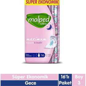 Molped Ultra Anatomik Gece 16 Adet Ped