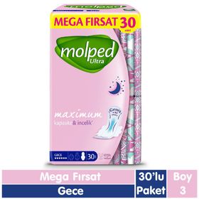 Molped Ultra Anatomik Mega Fırsat Gece 30 Adet Ped