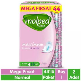 Molped Ultra Anatomik Mega Fırsat Normal 44x2 88 Adet Ped