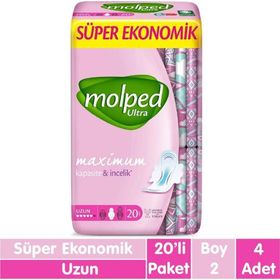 Molped Ultra Anatomik Uzun 20x4 80 Adet Ped