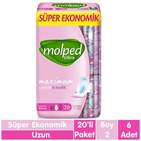 Molped Ultra Anatomik Uzun 20x6 120 Adet Ped