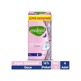 Molped Ultra Gece 16x4 Adet Ped