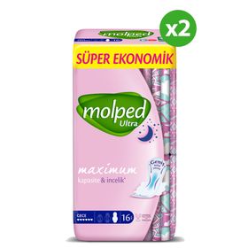 Molped Ultra Gece Süper Avantaj Paketi 32 Adet Hijyenik Ped