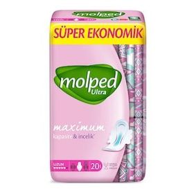 Molped Ultra Uzun Süper Eko 20'li Hijyenik Ped