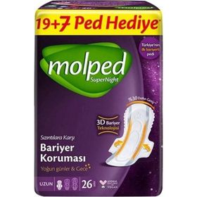 Molped Uzun 26x4 104 Adet Supernight Dev Ekonomik Ped