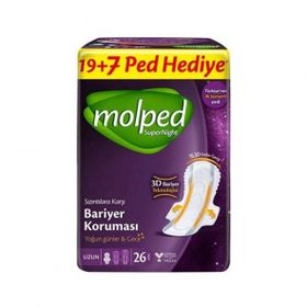 Molped Uzun 26x5 130 Adet Supernight Dev Ekonomik Ped