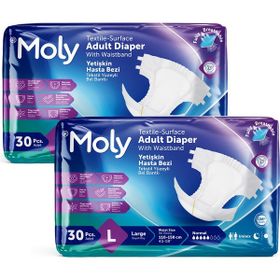 Moly Bel Bantlı Large 60 Adet Hasta Bezi