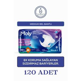 Moly Bel Bantlı Medium 120 Adet Hasta Bezi