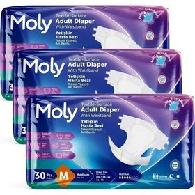 Moly Bel Bantlı Medium 90 Adet Hasta Bezi
