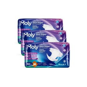 Moly Bel Bantlı Medium 90 Adet Hasta Bezi