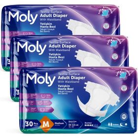 Moly Bel Bantlı Medium 90 Adet Hasta Bezi