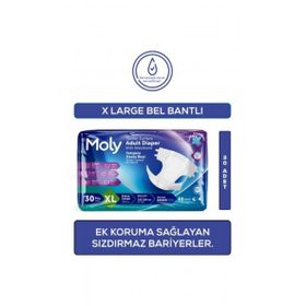 Moly Bel Bantlı XL 30 Adet Hasta Bezi
