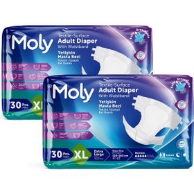 Moly Bel Bantlı XL 60 Adet Hasta Bezi