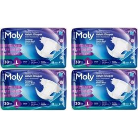 Moly Tekstil Yüzeyli Large Belbantlı 120 Adet Hasta Bezi