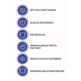 Moly Tekstil Yüzeyli Large Belbantlı 120 Adet Hasta Bezi