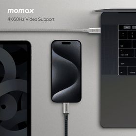 Momax DC32D Elite 100W Usb-C Usb3.2 Gen 2x2 20 Gbps Siyah Kablo