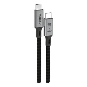 Momax DC39D Elite 240W Usb-C Usb4 40 Gbps 1 mt Siyah Kablo