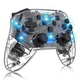 Momen Nintendo Switch Pro Controller Kablosuz Şeffaf Oyun Kolu