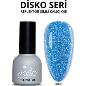 Momo D008 Mavi 10 ml Disko Kalıcı Oje