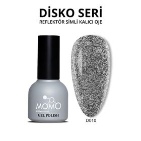 Momo D010 Siyah 10 ml Disko Kalıcı Oje