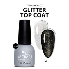 Momo Glitter Top Coat 01 14 ml Kalıcı Oje