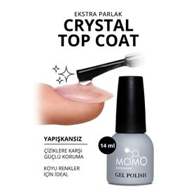 Momo Professional Crystal Top Coat 14 ml Kalıcı Oje
