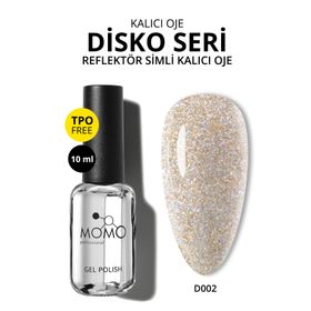 Momo Professional Disko D002 Altın 10 ml Reflective Flash Gel Polish Kalıcı Oje
