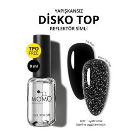 Momo Professional Disko Efekt Top Coat 10 ml Kalıcı Oje