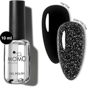 Momo Professional Disko Efekt Top Coat 10 ml Kalıcı Oje