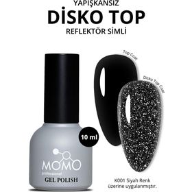 Momo Professional Disko Efekt Top Coat 10 ml Kalıcı Oje
