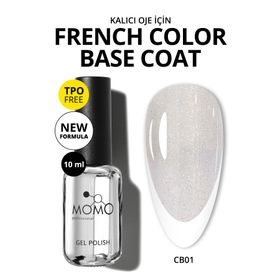 Momo Professional French Color Base Coat CB01 Işıltılı Rakı Beyazı 10 ml Kalıcı Oje