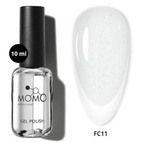 Momo Professional French Cover Rubber Base Coat FC11 Işıltılı Rakı Beyazı 10 ml Kalıcı Oje