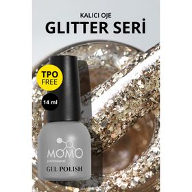 Momo Professional G002 Yoğun Altın Parıltılı 14 ml Kalıcı Oje