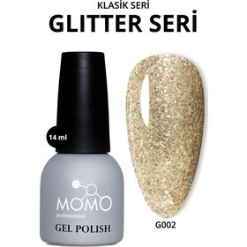 Momo Professional G002 Yoğun Altın Parıltılı 14 ml Kalıcı Oje