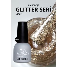 Momo Professional G002 Yoğun Altın Parıltılı 14 ml Kalıcı Oje