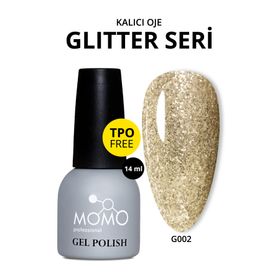 Momo Professional G002 Yoğun Altın Parıltılı 14 ml Kalıcı Oje