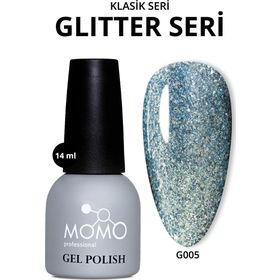 Momo Professional G005 Yoğun Gümüş Parıltı Turkuaz 14 ml Kalıcı Oje