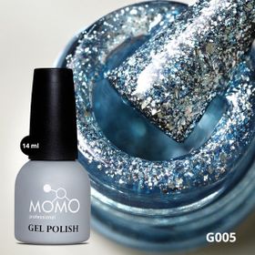 Momo Professional G005 Yoğun Gümüş Parıltı Turkuaz 14 ml Kalıcı Oje