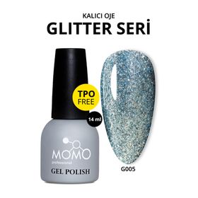 Momo Professional G005 Yoğun Gümüş Parıltı Turkuaz 14 ml Kalıcı Oje