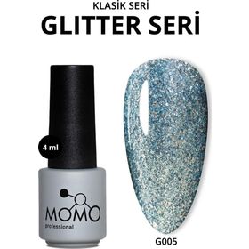 Momo Professional G005 Yoğun Gümüş Parıltılı Topaz 4 ml Kalıcı Oje
