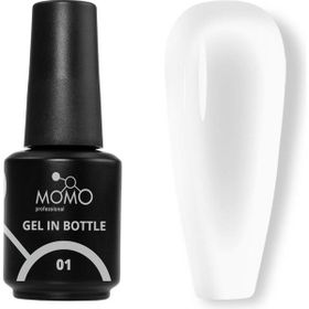 Momo Professional Gel In Bottle No: 01 Şeffaf 18 ml Akıllı Fırçalı Protez Tırnak Jeli