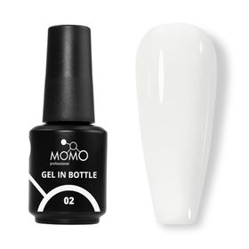 Momo Professional Gel In Bottle No: 02 Süt Beyazı 18 ml Akıllı Fırçalı Protez Tırnak Jeli