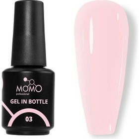 Momo Professional Gel In Bottle No: 03 Uçuk Pembe 18 ml Akıllı Fırçalı Protez Tırnak Jeli