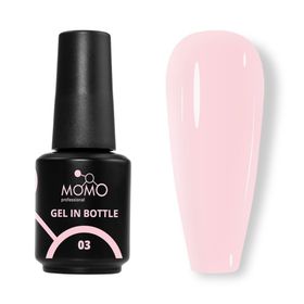 Momo Professional Gel In Bottle No: 03 Uçuk Pembe 18 ml Akıllı Fırçalı Protez Tırnak Jeli