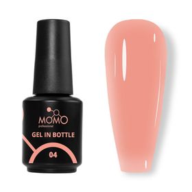 Momo Professional Gel In Bottle No: 04 Yarı Şeffaf Somon 18 ml Akıllı Fırçalı Protez Tırnak Jeli