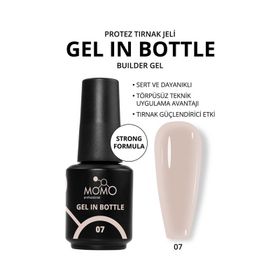 Momo Professional Gel In Bottle No: 07 Natural 18 ml Akıllı Fırçalı Protez Tırnak Jeli