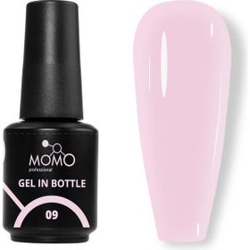 Momo Professional Gel In Bottle No: 09 Soft Pembe 18 ml Akıllı Fırçalı Protez Tırnak Jeli